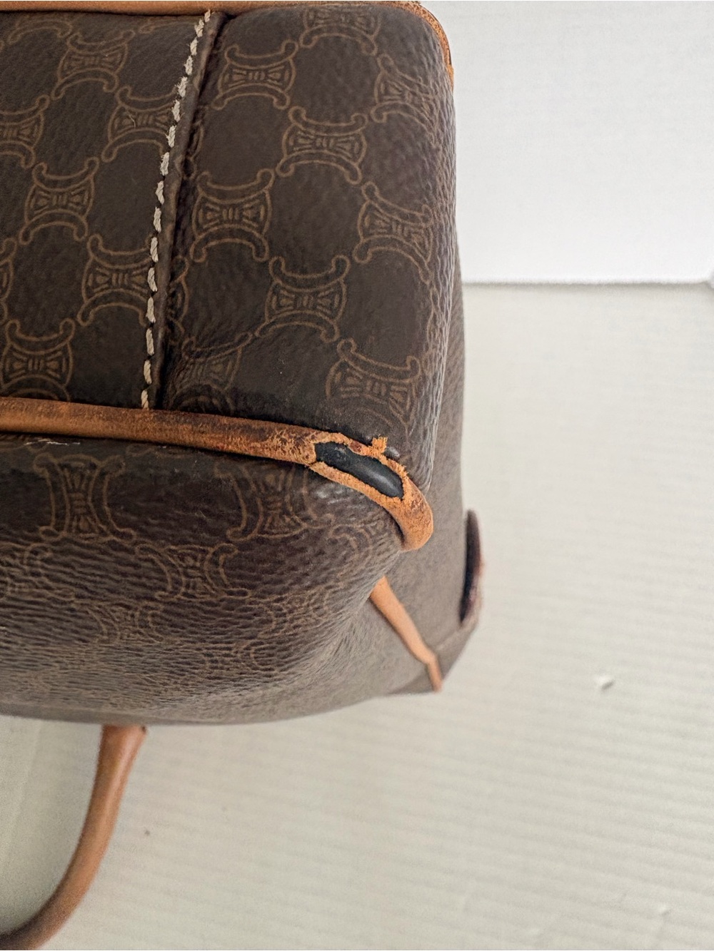 Celine Brown Patterned Leather Briefcase/laptop bag - Picture 10 of 16